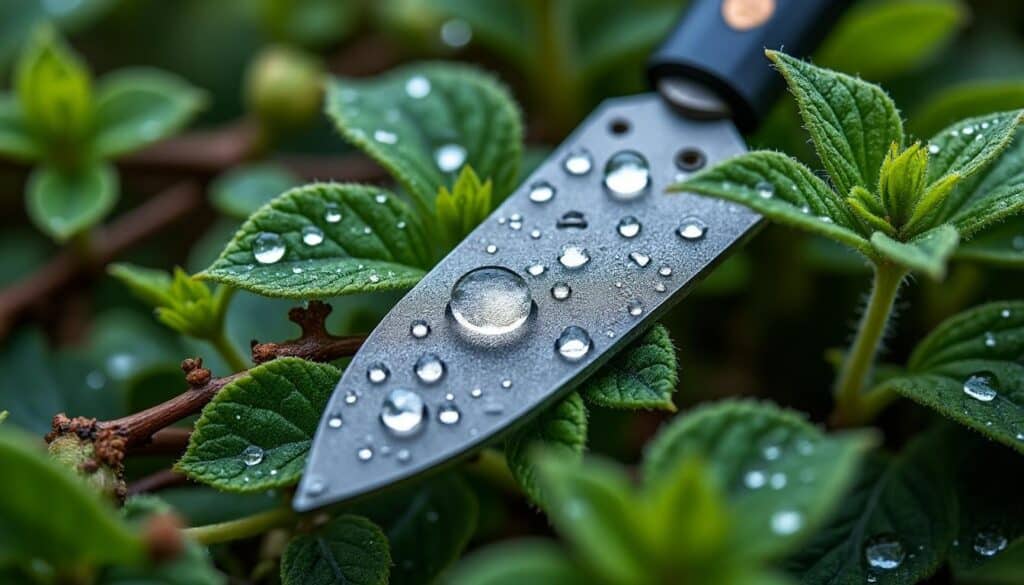 Comment utiliser un sécateur au jardin après la pluie