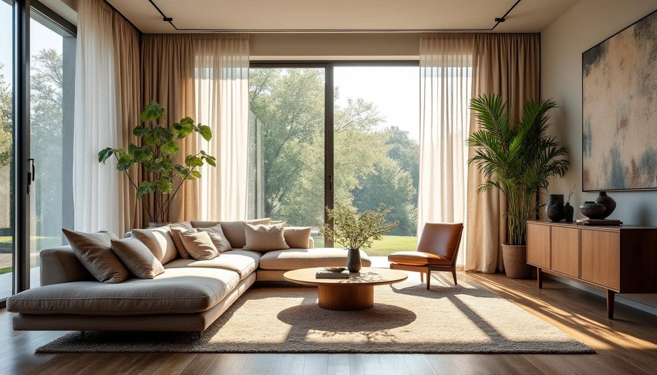 Astuces avec les rideaux pour agrandir l’espace dans un salon