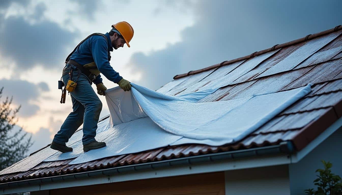 Illustration: Comprendre l’utilité d’une bâche de protection pour la toiture