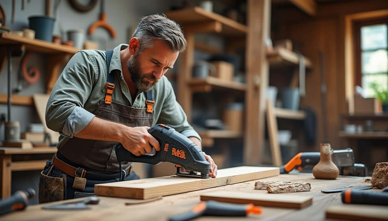 Illustration: Pourquoi opter pour une scie sabre Black Decker dans vos projets de découpe ?