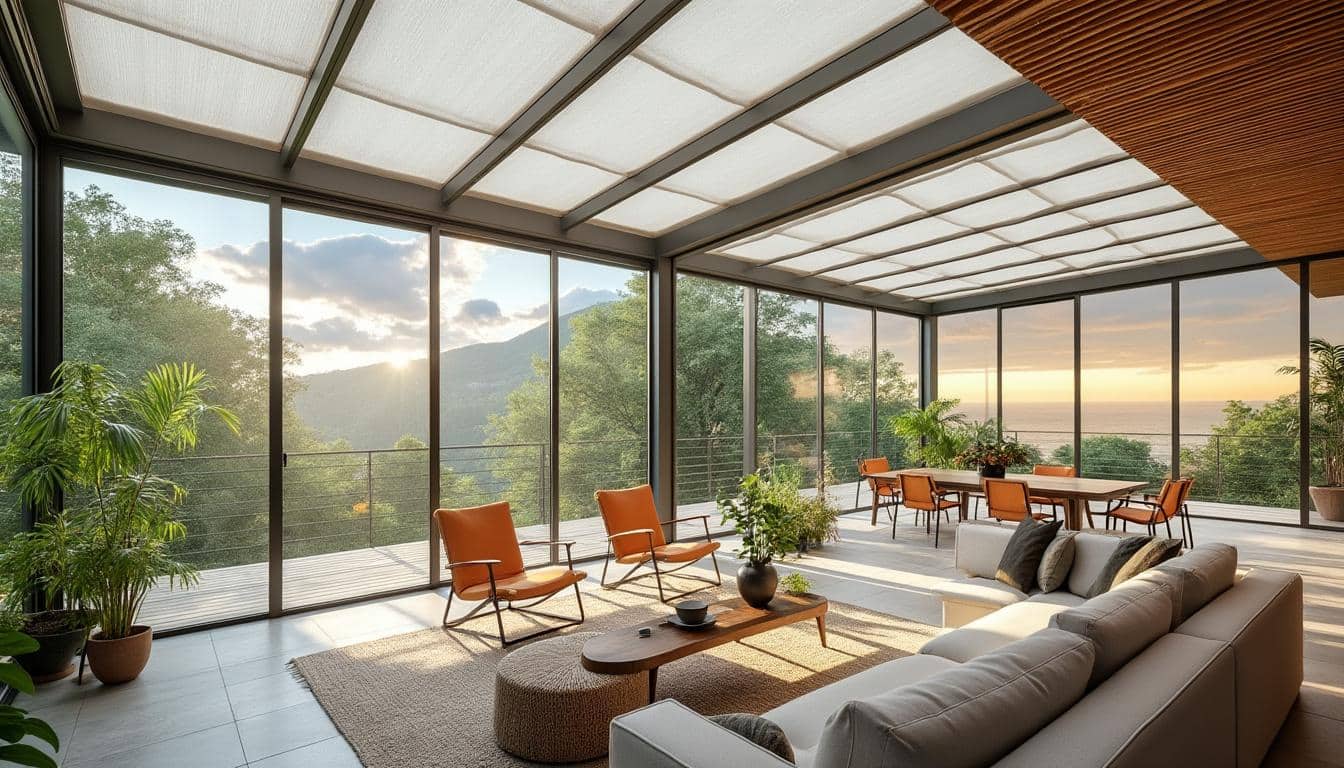 Illustration: Découvrez les types et matériaux des stores adaptés aux toits de véranda