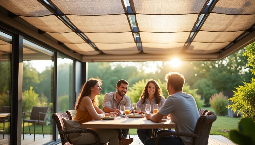 Rideau de véranda pour toit : confort et protection solaire optimale