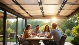 Rideau de véranda pour toit : confort et protection solaire optimale