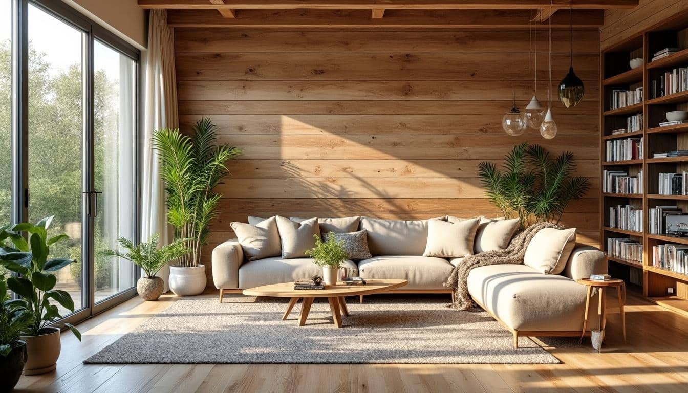 Illustration: Sublimer son intérieur avec une décoration murale en bois naturelle et chaleureuse