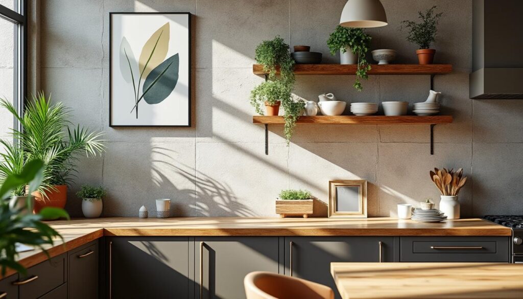 Décoration murale design de la cuisine : style et fonctionnalité