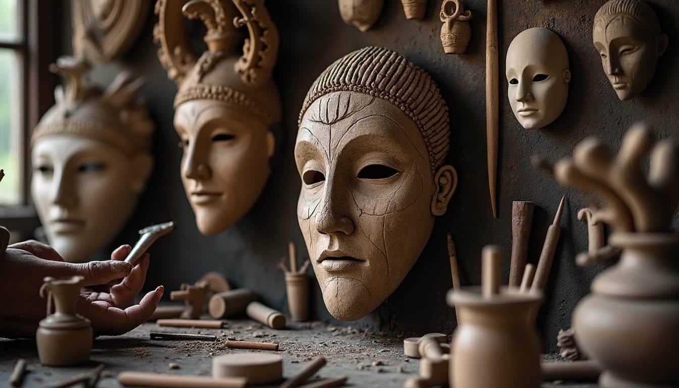 Illustration: D’où viennent les masques sculptés pour la décoration murale ?