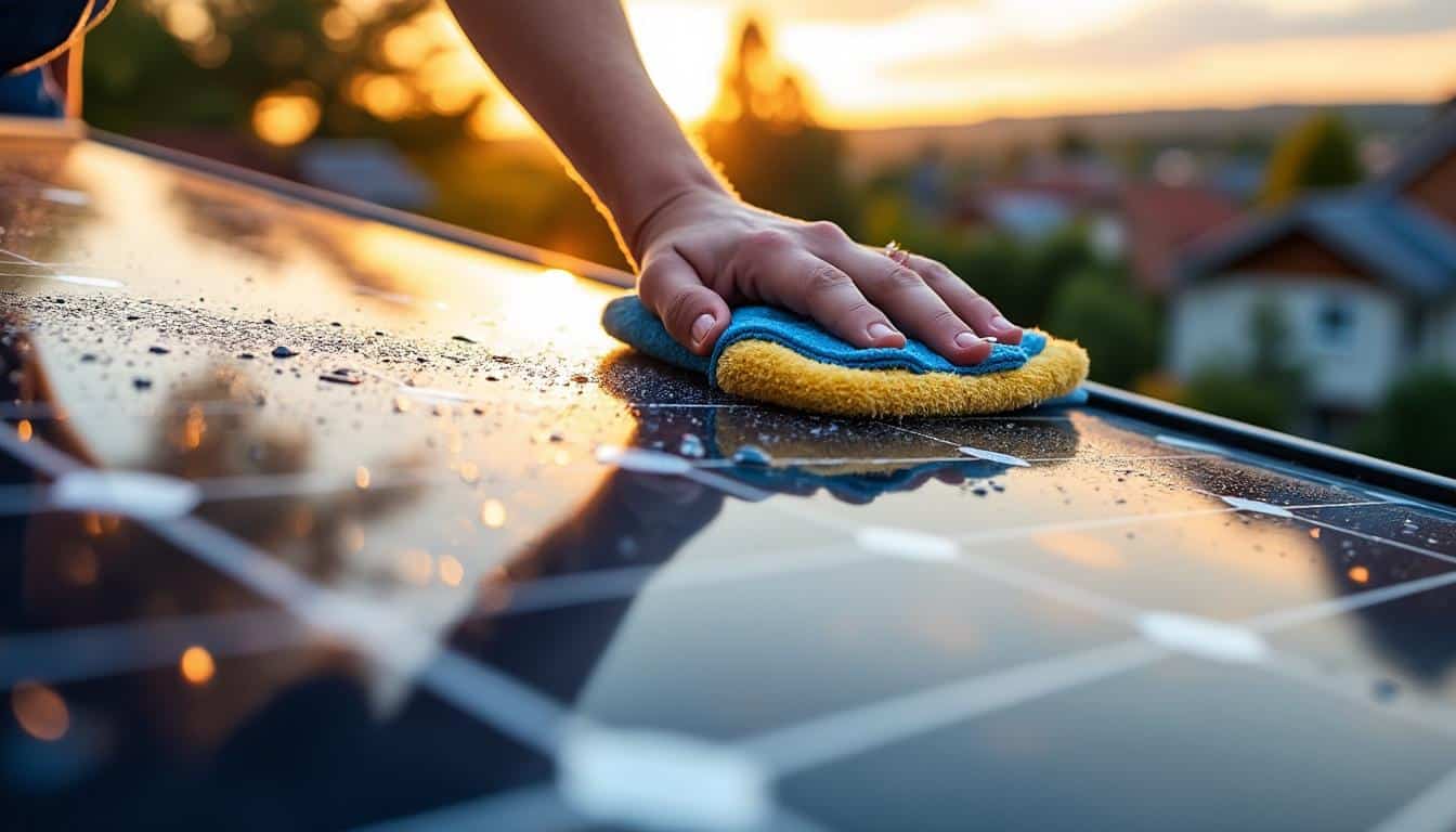 Illustration: Pourquoi un produit spécifique est-il indispensable pour l’entretien des panneaux solaires ?